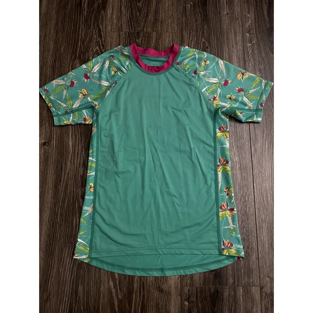 Patagonia girls swim rash guard top size 14